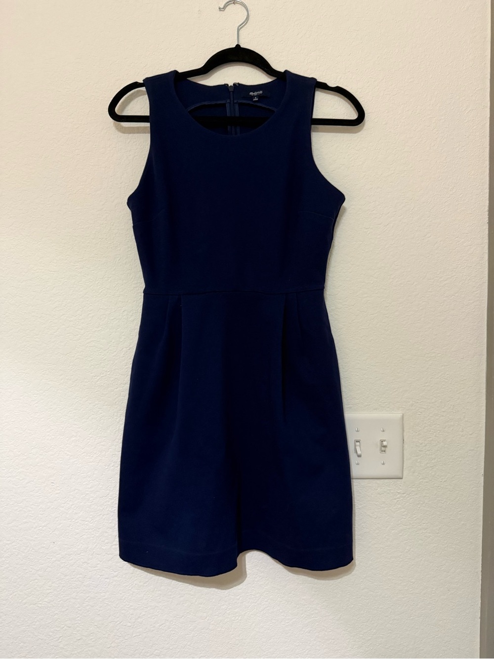 Madewell Navy Sleeveless Fit & Flare Dress